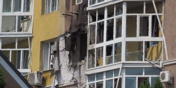 В воронеже момент падения беспилотника сняли на видео